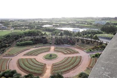 鹿児島県 沖永良部島 笠石海浜公園 ゆりの塔の展望台からの景色