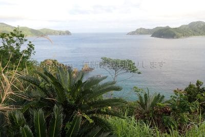 鹿児島県 奄美大島 マネン崎展望広場から大島海峡