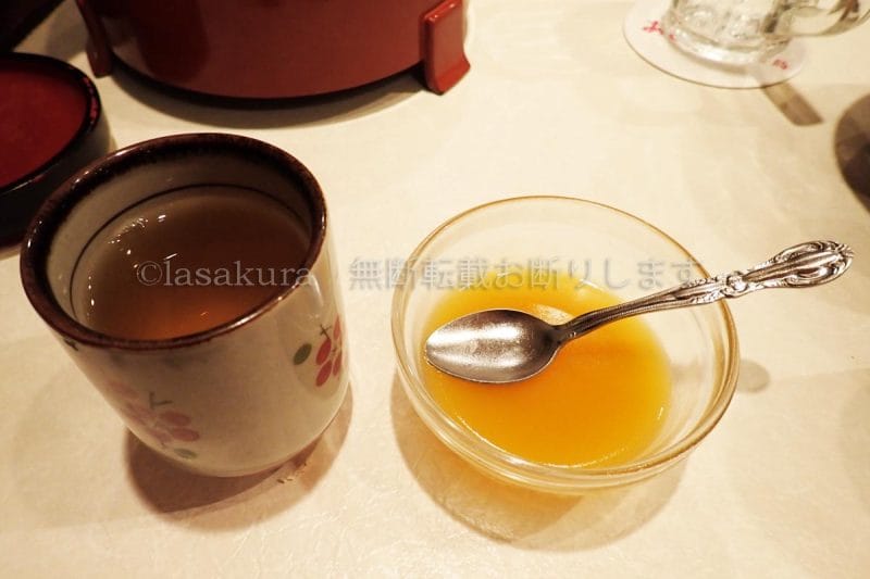 あじ彩 ⽯垣島 デザートのマンゴープリン