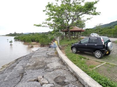 沖縄県 石垣島 名蔵湾の東小屋パーキング