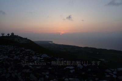 沖縄県 久米島 宇江城岳 夕日