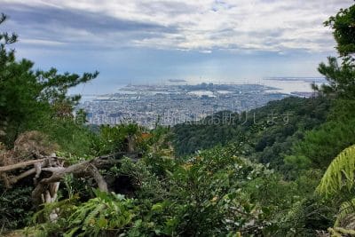 六甲山 七兵衛山山頂から六甲アイランド