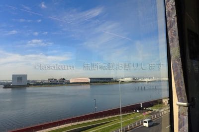 モノレールの窓から富士山