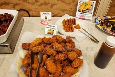 広島パシフィックホテル 朝食ビュッフェ、広島名物がんすとカキフライ